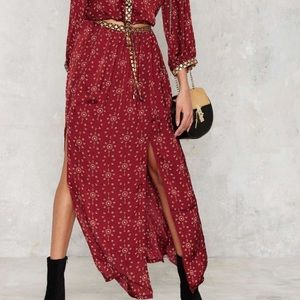 NWOT Nasty Gal Native Rose Maxi Skirt
